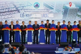 La cérémonie d’inauguration du Centre financier international du Vietnam à Da Nang. Photo : VNA