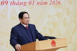 La Conférence nationale visant à promouvoir l’investissement public en 2025 et 2026 s’est tenue le 9 janvier à Hanoï, en présence du Premier ministre Pham Minh Chinh. Photo : VNA