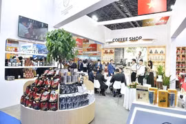En raison de leurs avantages géographiques, le Guangxi et l’ASEAN ont un grand potentiel de coopération économique et commerciale. Sur la photo, un stand d'une entreprise vietnamienne à la 21e Exposition Chine-ASEAN (CAEXPO). Photo : VNA