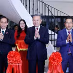 Le dirigeant Tô Lâm (milieu) à l'inauguration de la Maison du Vietnam en Australie, en août 2026. Photo: VNA