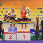 La numéro 1 vietnamienne Nguyên Thuy Linh (18e mondiale) (gauche). Photo: VNA