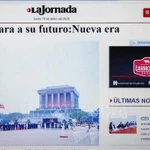 L'article publié sur La Jornada, principal quotidien de gauche du Mexique. Photo: VNA