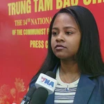 La journaliste Wennys Díaz Ballaga, envoyée spéciale du journal Granma du Parti communiste de Cuba. Photo: VNA