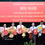La direction de la nouvelle Agence de presse et de radiotélévision de Hô Chi Minh-Ville. Photo: VNA