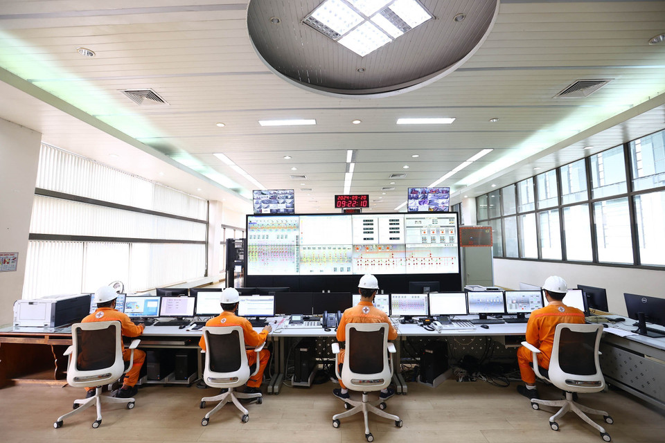 La salle de contrôle de la centrale.