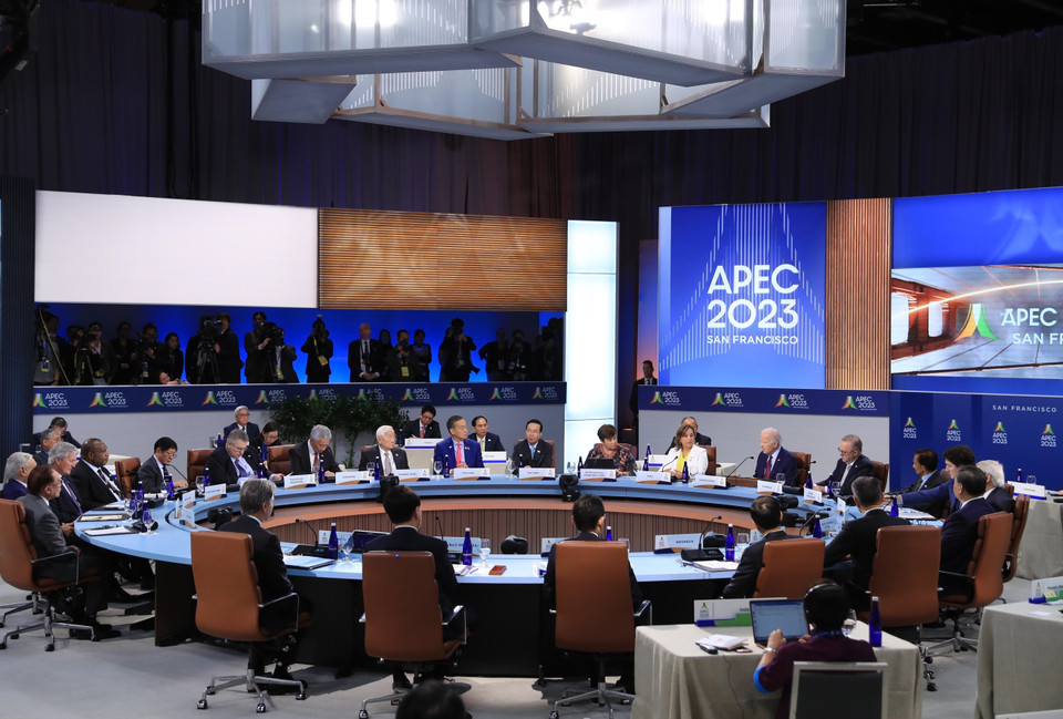 La 30e réunion des dirigeants économiques de l'APEC, tenue à San Francisco, États-Unis (2023). Photo: Thong Nhat / VNA