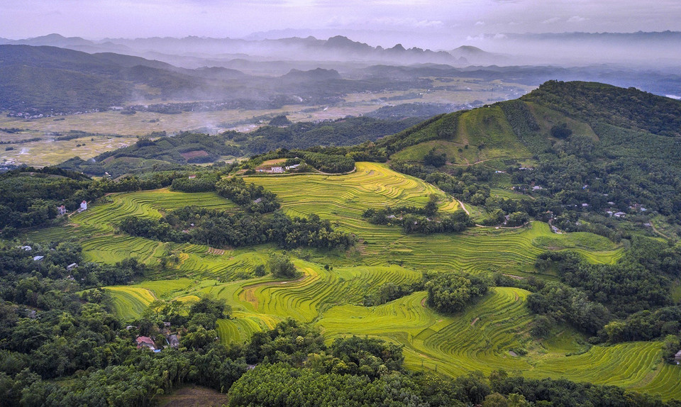 La beauté des rizières en terrasses de la commune de Mien Doi peut être comparée avec celles des régions très réputées comme Lao Cai, Yen Bai... Photo : VNA