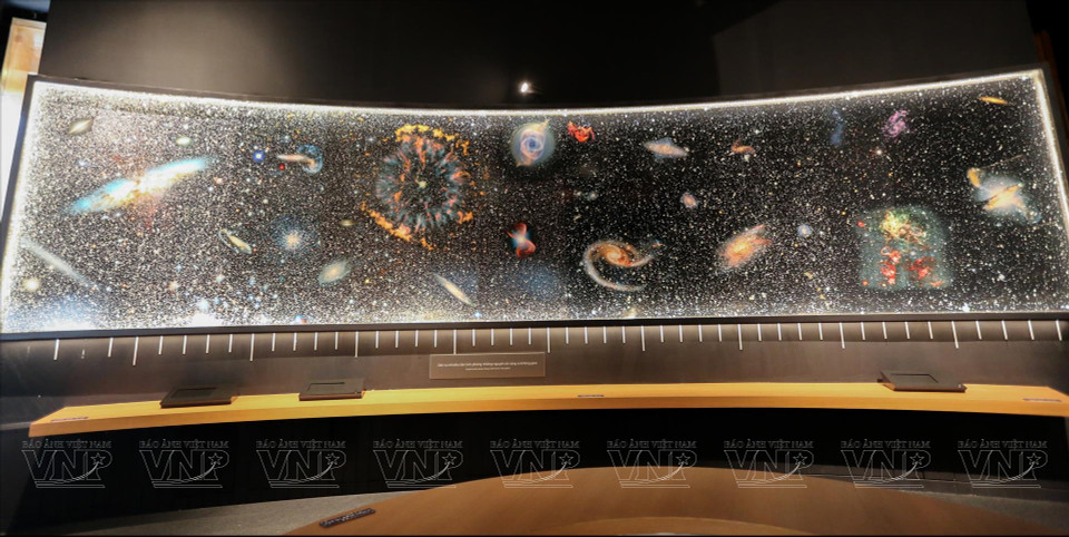 Voie lactée dans la salle du système solaire de l’ExploraScience Quy Nhon. Photo : VI