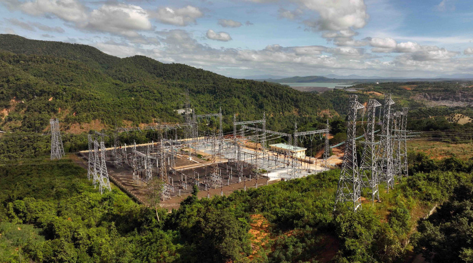 La station de transformation 500KV (centrale hydroélectrique d'Ialy) dans la commune de Ia Mo Nong, district de Chu Pah, province de Gia Lai.