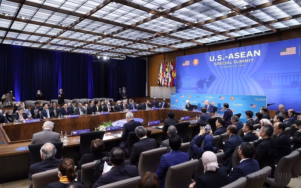 Le Premier ministre Pham Minh Chinh au Sommet spécial ASEAN-États-Unis (Washington D.C, le 13 mai 2022). Photo : VNA
