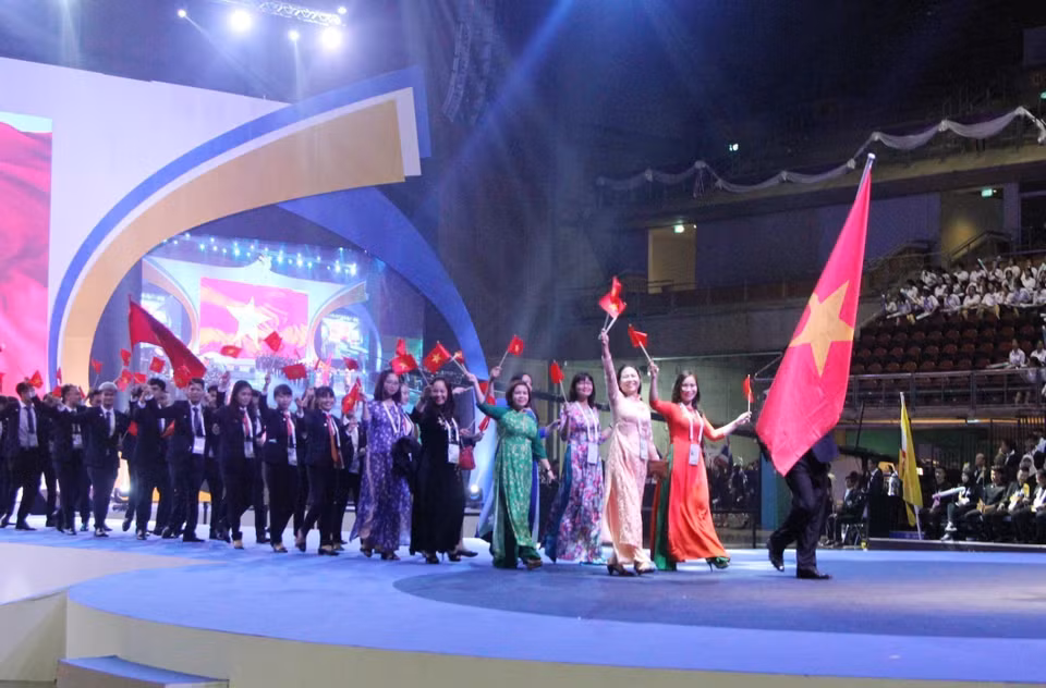 La délégation vietnamienne au 2e Concours de qualification professionnelle de l'ASEAN, tenue en Thaïlande du 31 août au 4 septembre 2018. Photo : VNA