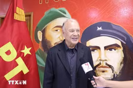 Le secrétaire général du Parti travailliste (PT) du Mexique, Alberto Anaya Gutiérrez. Photo: VNA