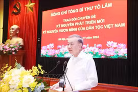 Le professeur et docteur To Lam, secrétaire général du Comité central du Parti communiste du Vietnam (PCV). Photo: VNA