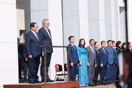 Cérémonie d’accueil du PM Pham Minh Chinh en visite officielle en Australie