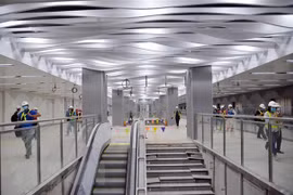 HCM-Ville: achèvement de la construction de l'étage B1 de la station souterraine de Ba Son