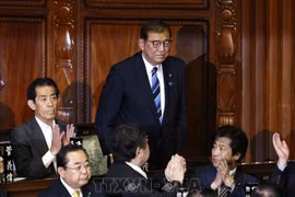 Le président du Parti libéral-démocrate (LDP) du Japon, Ishiba Shigeru, est élu au poste de Premier ministre. Photo: Kyodo