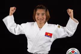 La judoka vietnamienne Hoang Thi Tinh obtient un billet pour les Jeux Olympiques (JO) de Paris 2024. Photo: IJF