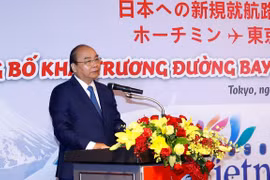 Nguyen Xuan Phuc à la cérémonie de publication de deux nouvelles lignes de Vietjet Air vers le Japon