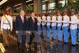 Vietnam-Cuba : entretien entre Truong Tan Sang et Raul Castro
