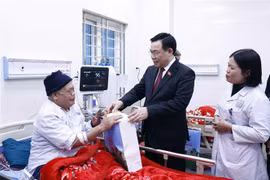 Le président de l'AN Vuong Dinh Hue se rend à Thai Nguyen