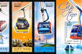 Une nouvelle collection de timbres présente des téléphériques vietnamiens