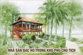 La nouvelle collection de timbres présente la maison sur pilotis du Président Ho Chi Minh