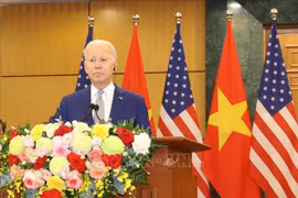 Allocution du président américain Joe Biden à la presse après son entretien avec le secrétaire général Nguyen Phu Trong