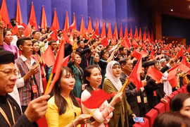 Lors de l'ouverture du 10e Congrès national du FPV à Hanoï. Photo: VNA
