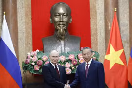 Le président vietnamien Tô Lâm (droite) et son homologue russe Vladimir Poutine. Photo : VNA 