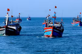 Mille drapeaux nationaux offerts aux pêcheurs de Ly Son