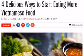 La cuisine vietnamienne continue à faire parler d’elle à l’étranger