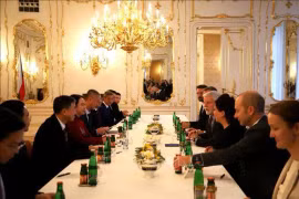 Entrevue entre la vice-présidente vietnamienne Vo Thi Anh Xuan et le président tchèque Petr Pavel. Photo : VNA