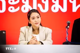 Paetongtarn Shinawatra s'exprime lors d'une conférence de presse tenue à Bangkok, Thaïlande, le 15 mai 2023. Photo: Getty Images/VNA