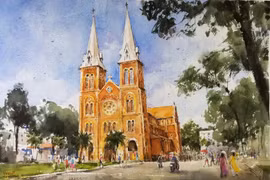 Exposition de peintures d’un Français d’origine vietnamienne