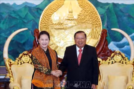 La présidente de l'AN Nguyen Thi Kim Ngan termine sa visite au Laos