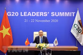 Le PM Nguyên Xuân Phuc s’adresse au Sommet virtuel du G20