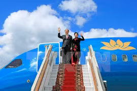 Le président Tran Dai Quang entame sa visite officielle en Russie