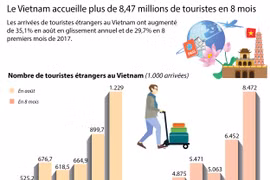 [Infographie] Le Vietnam accueille plus de 8,47 millions de touristes en 8 mois