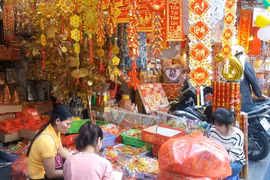 Flânerie dans les rues des objets de décoration
