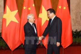 Entrevue entre Nguyen Phu Trong et Li Keqiang 