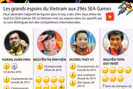 [Infographie] Les grands espoirs du Vietnam aux 29ès SEA Games