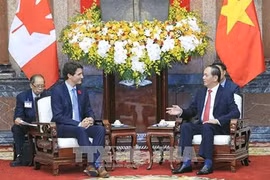 Le président Tran Dai Quang reçoit le Premier ministre canadien