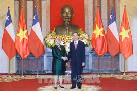 Le président Tran Dai Quang reçoit la présidente du Chili Michelle Bachelet 
