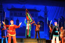 Une representation du théâtre populaire.(Source : VNA)