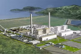 Maquette de la centrale thermoélectrique de Quang Trach 2. (Source : VNA)