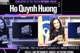 La chanteuse Hô Quynh Huong a remporté le titre de «Meilleur artiste du Vietnam» en Asie. Photo : Net/CVN