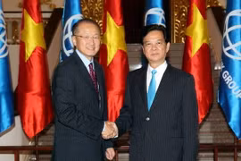 Le PM Nguyen Tan Dung et le président de la BM Jim Yong Kim. (Source: VNA)