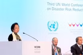 La vice-présidente vietnamienne Nguyên Thi Doan à la 3e conférence mondiale sur la réduction des risques de catastrophes, qui a lieu à Sendai, au Japon. Photo : VNA