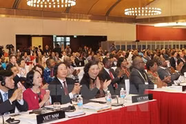 La délégation vietnamienne à l'IPU-132. (Source: VNA)