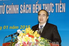Le président du Front de la Patrie du Vietnam, Nguyen Thien Nhan. Source: VNA